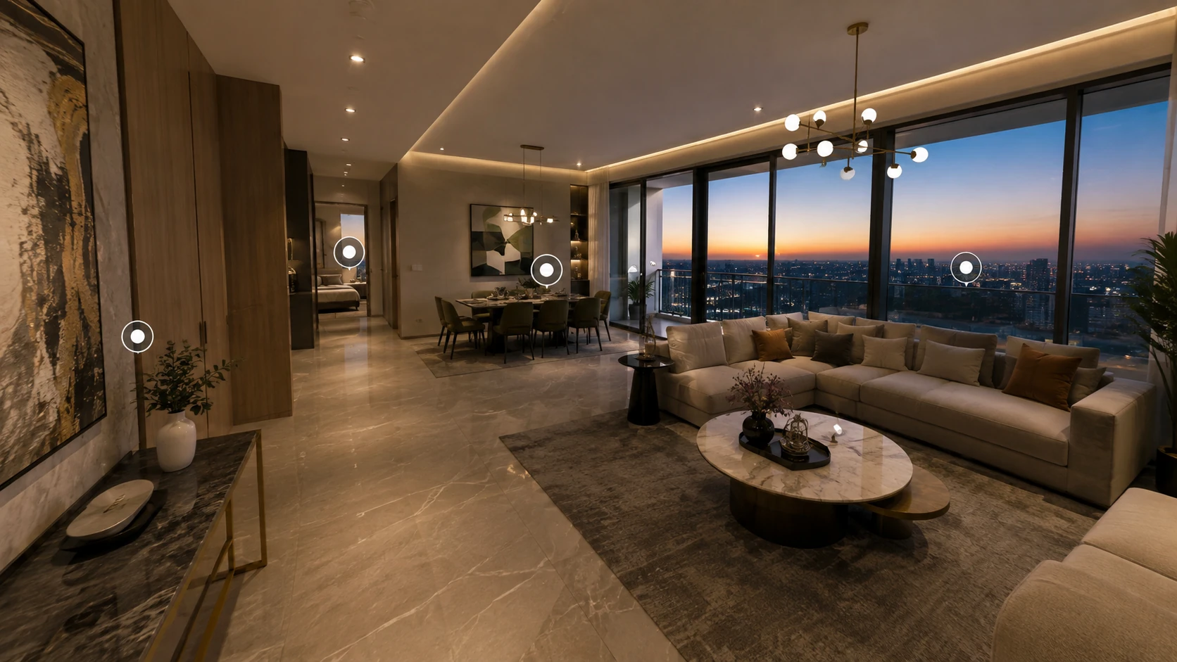 DLF virtual real estate VR showroom — immersive property walkthrough and interactive floor plans by Infinity VR