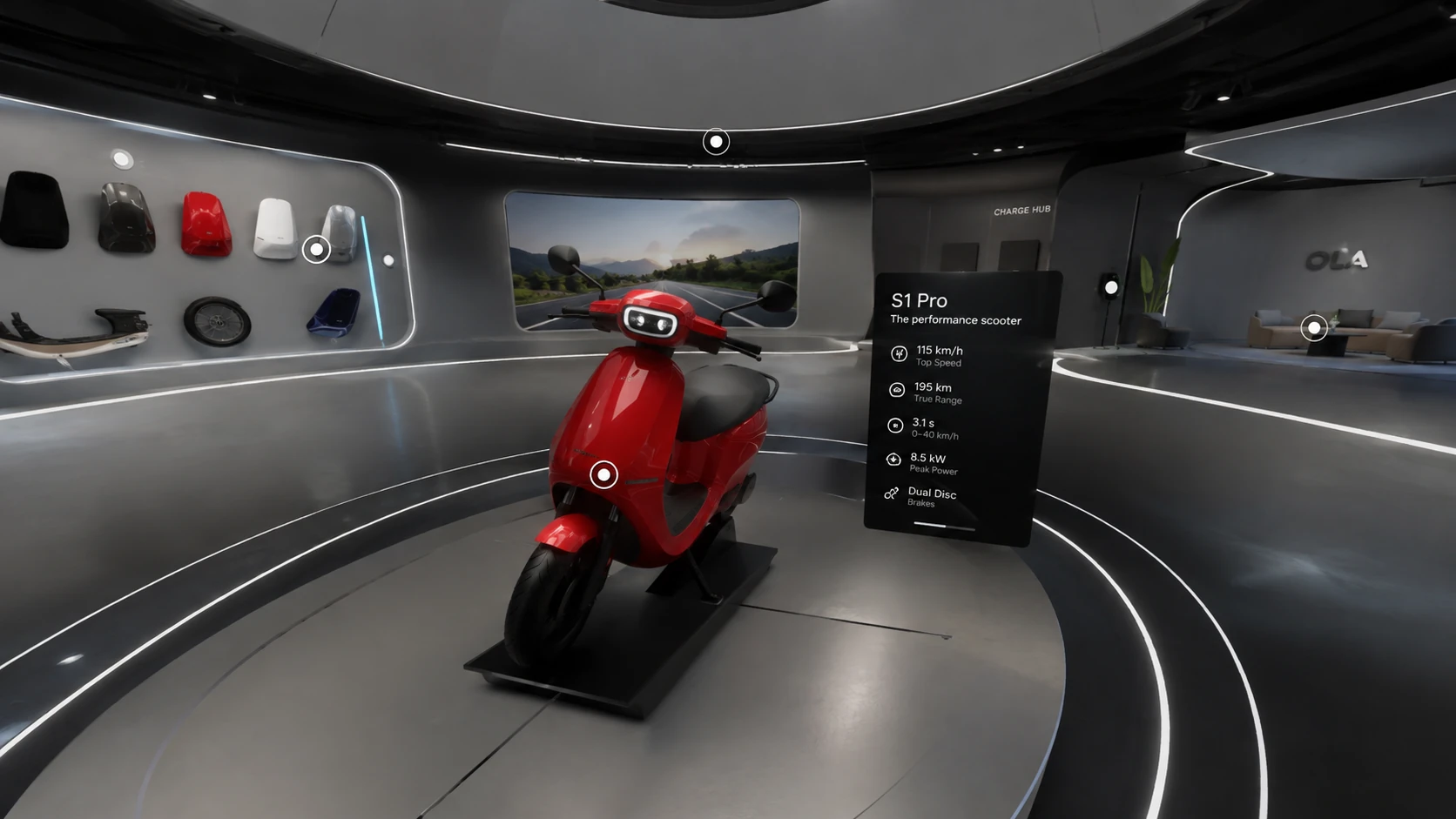 OLA Electric VR virtual showroom experience